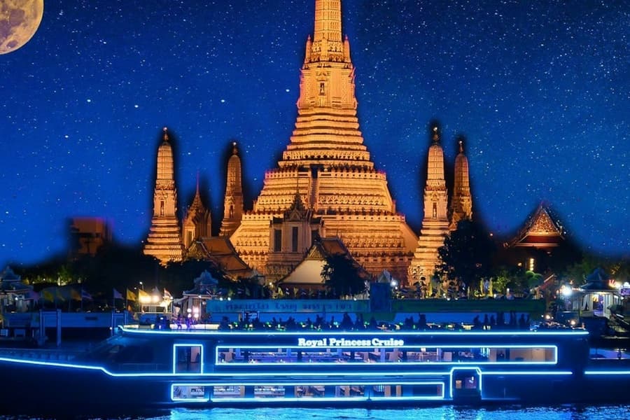 Bangkok: Royal Princess Cruise at Asiatique The Riverfront Pier, at Bangkok River Cruises