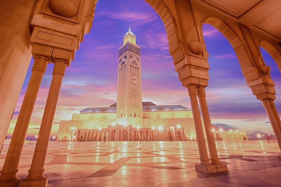 Casablanca City & Hassan II Mosque Night Tour with Traditional Moroccan Dinner, Casablanca