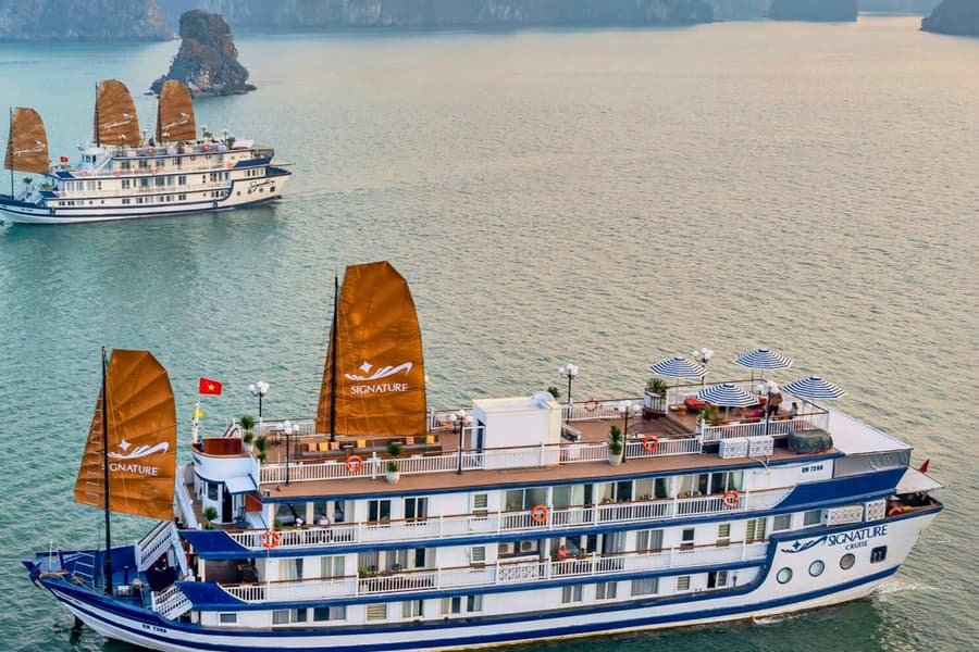 Hạ Long & Bai Tu Long Bay: 2D1N Cruise by Signature + Optional Transfer, at Halong Bay Sightseeing Cruises, Thành Phố Hạ Long