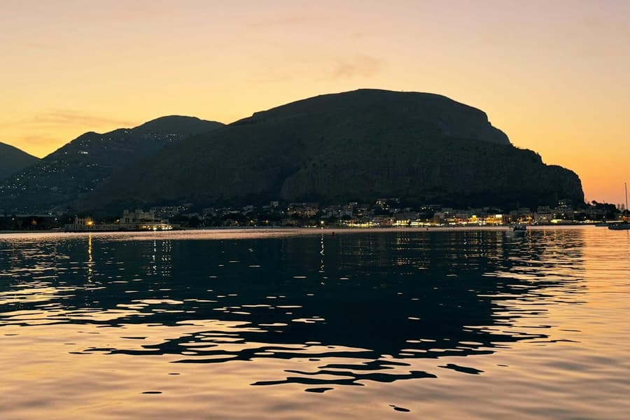 Mondello: Sunset Boat Tour from Palermo + Swim Stop + Aperitif, at Day Trips from Palermo, Palermo