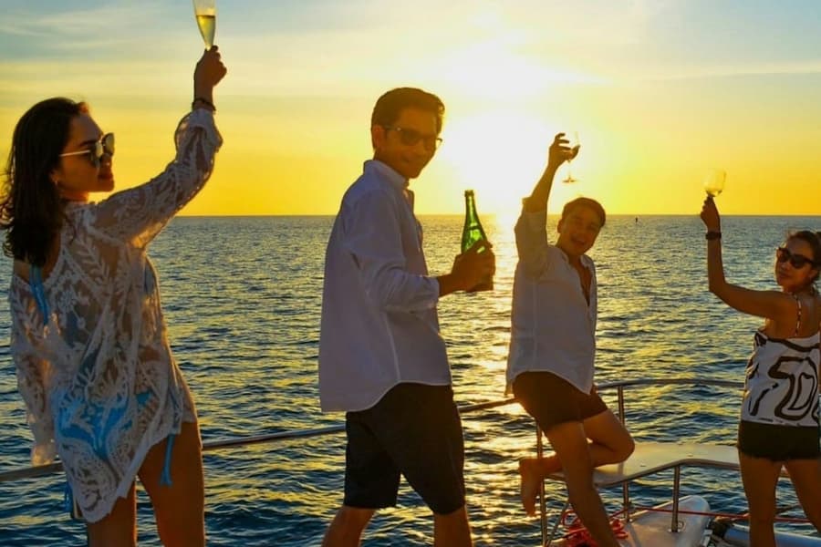 Phuket: Koh Hey Sunset Catamaran Cruise + Dinner + Transfer, at Phuket Cruises & Boat Transfers