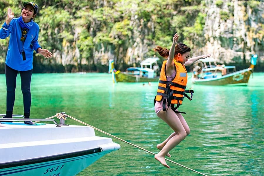 Maya Bay, Phi Phi & Khai Islands: Guided Tour from Phuket + Lunch, at Phuket Cruises & Boat Transfers, Krabi