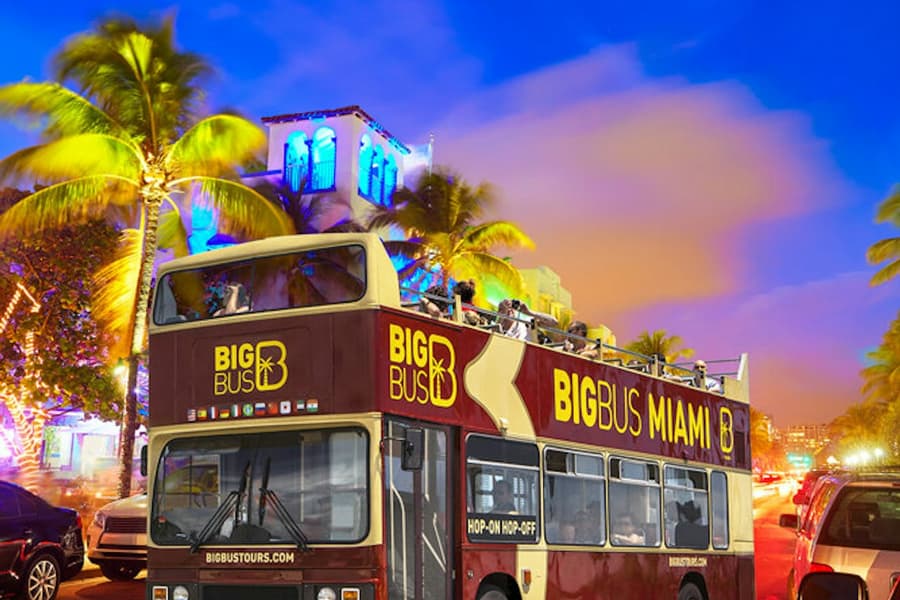 Big Bus Miami: Sightseeing Tour by Night, at Miami Bus Tours, Miami Beach