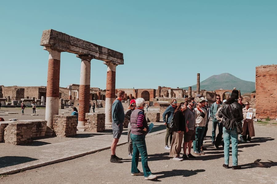 Pompeii & Mount Vesuvius: Small Group Guided Tour + Transfers, at Pompeii Day Trips from Naples