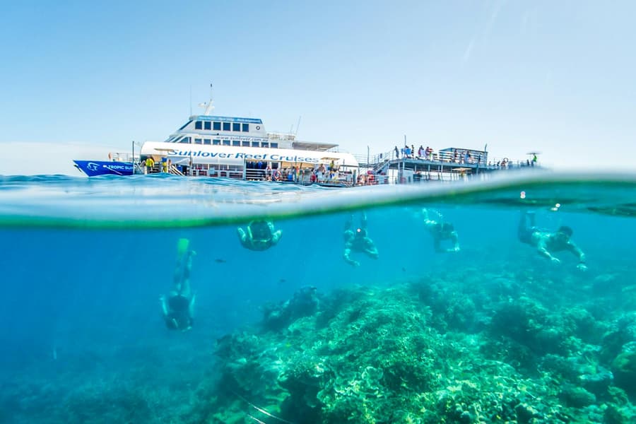Cairns to Great Barrier Reef Snorkel Cruise with Pontoon Activities and Lunch by Sunlover, Cairns