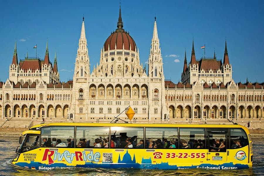 Budapest: RiverRide 1.5-Hr Floating Bus Experience, at Budapest Cruises
