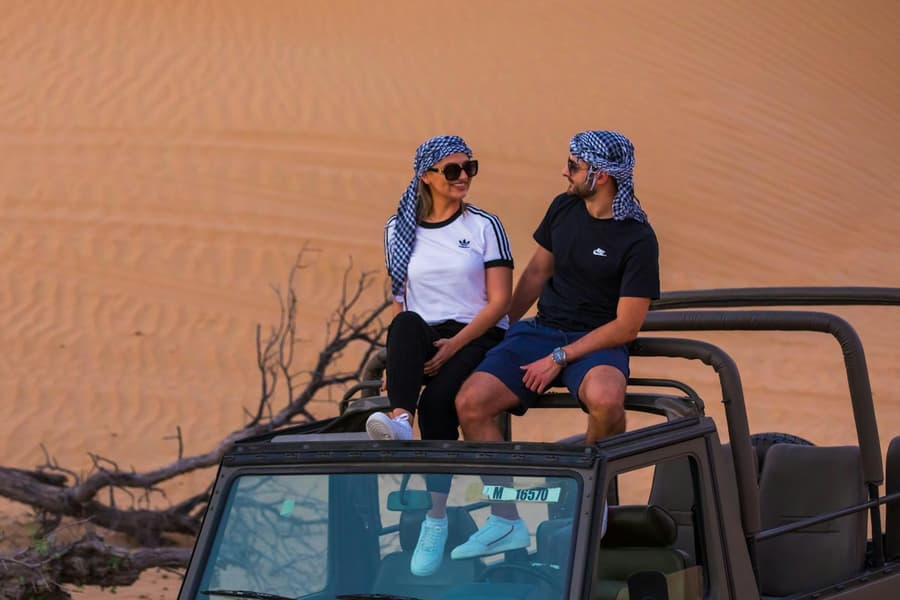 Morning Heritage Safari: Vintage G-Class Ride with Breakfast at Al Marmoom Camp, at Dubai Desert Safari, Dubai