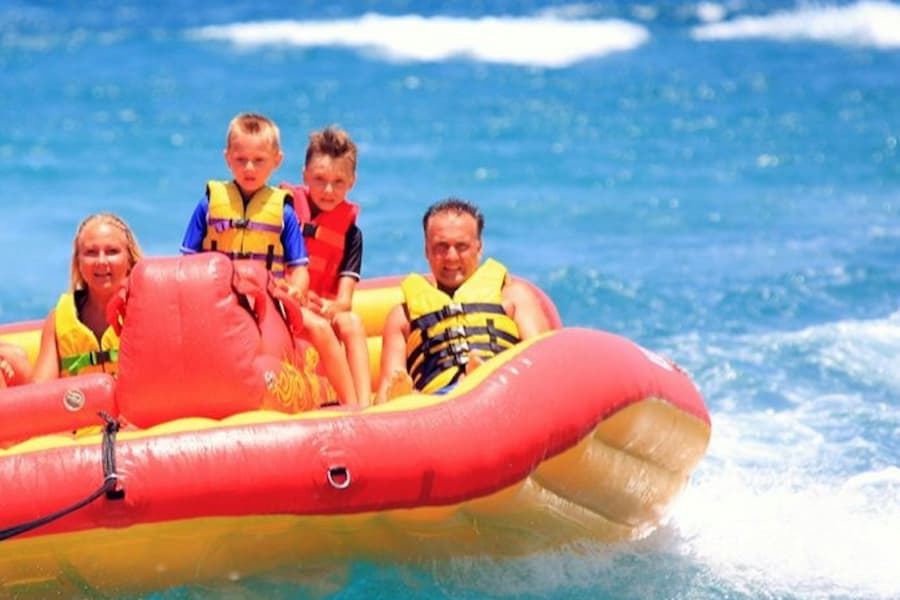 Albufeira: 10-Min Banana Boat Ride, at Algarve Water Activities, Albufeira