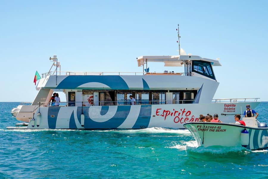 Benagil Caves: Guided Boat Tour from Albufeira + Brunch + Open Bar, at Algarve Boat Tours, Portimao