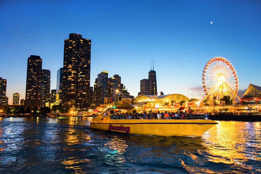 Chicago Sea Dog Fireworks Cruise on Lake Michigan, at 600 E Grand Ave