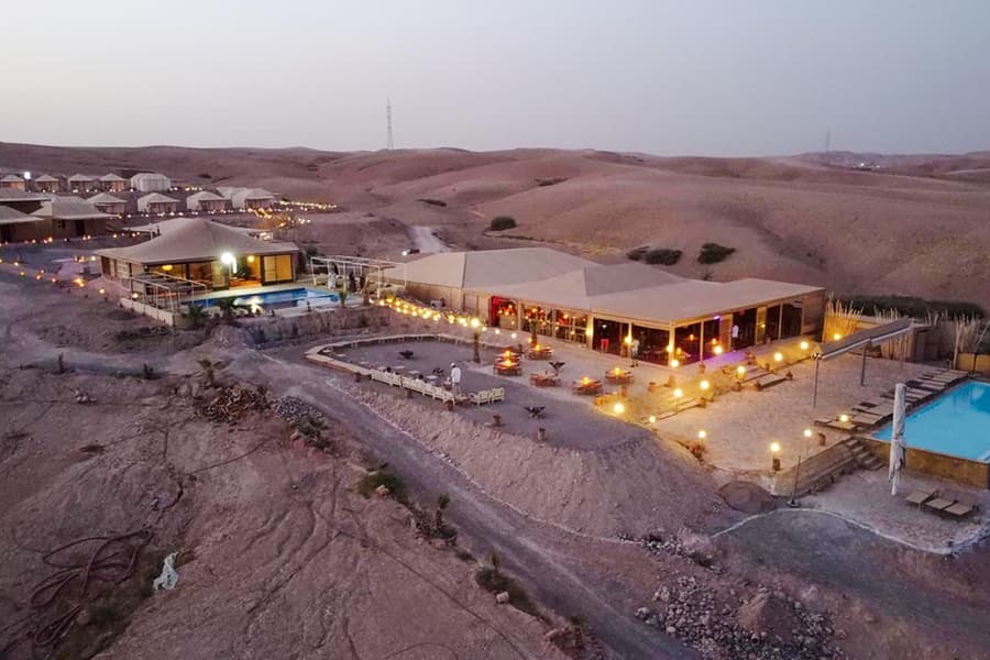 Agafay Desert Camp Sunset with Pool Access, Dinner Show & Transfers, Marrakesh