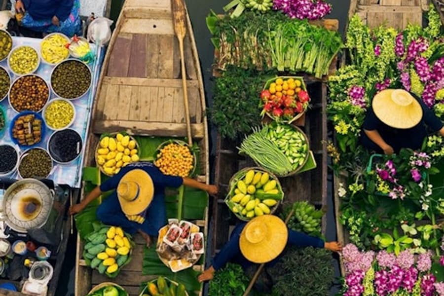 Bangkok: Tour guiado por el Mercado Flotante de Damnoen Saduak + Paseo en Bote a Remo, at Damnoen Floating Market, Ratchaburi