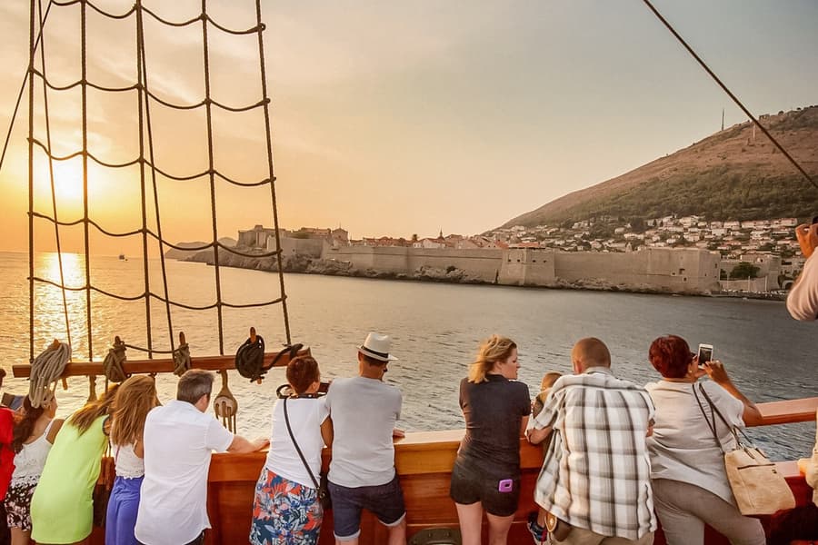 Dubrovnik: Sunset Cruise on Karaka Ship, Dubrovnik