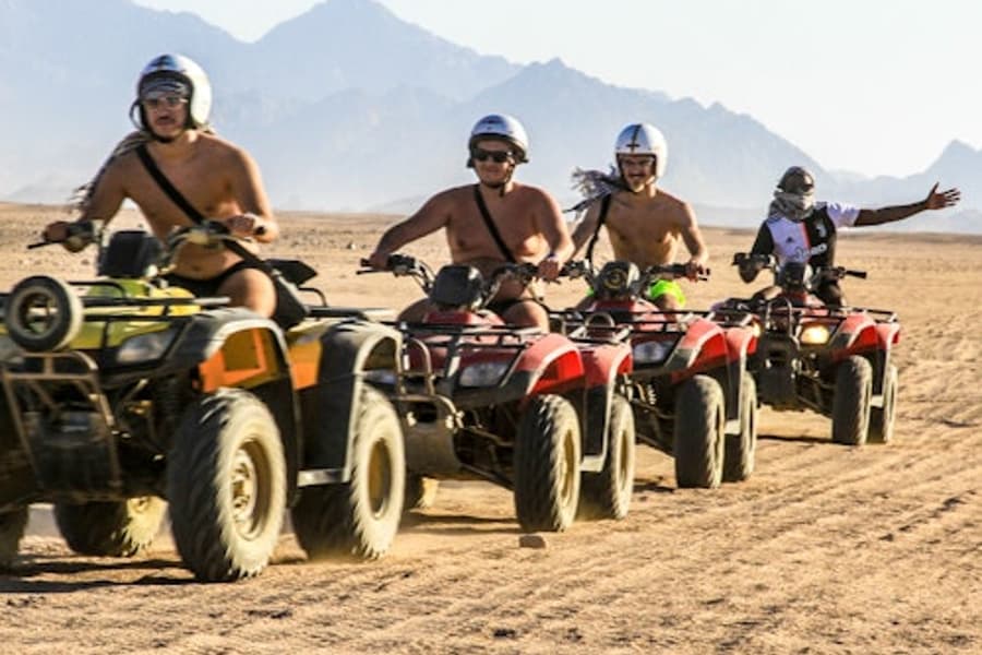 Hurghada: Tur Safari Gurun dengan Pemandu + ATV, Mobil Buggy & Naik Unta + Makan Malam + Transfer, Hurghada