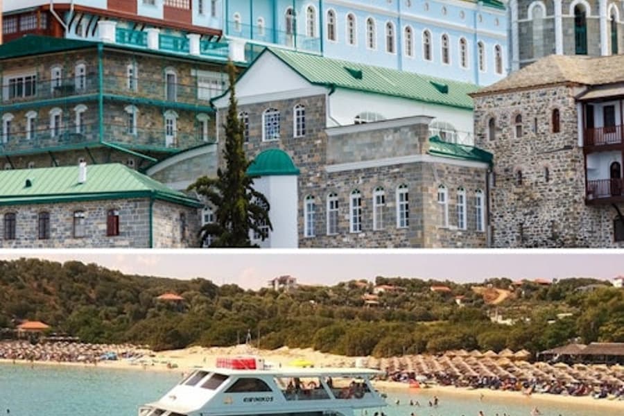 Mount Athos: Sightseeingkryssning + Besök på Ammouliani-ön, at Ouranoupolis Cruises, Ouranoupolis