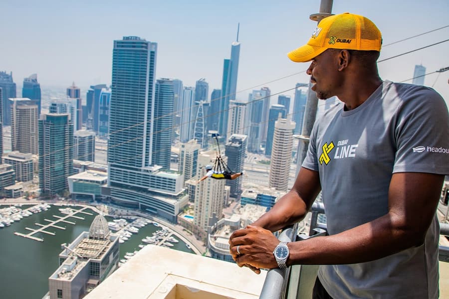 Ingressos para a Tirolesa XLine Dubai Marina com Fotos e Vídeos + Refeição Grátis no Five Guys, at XLine Dubai Marina, Dubai