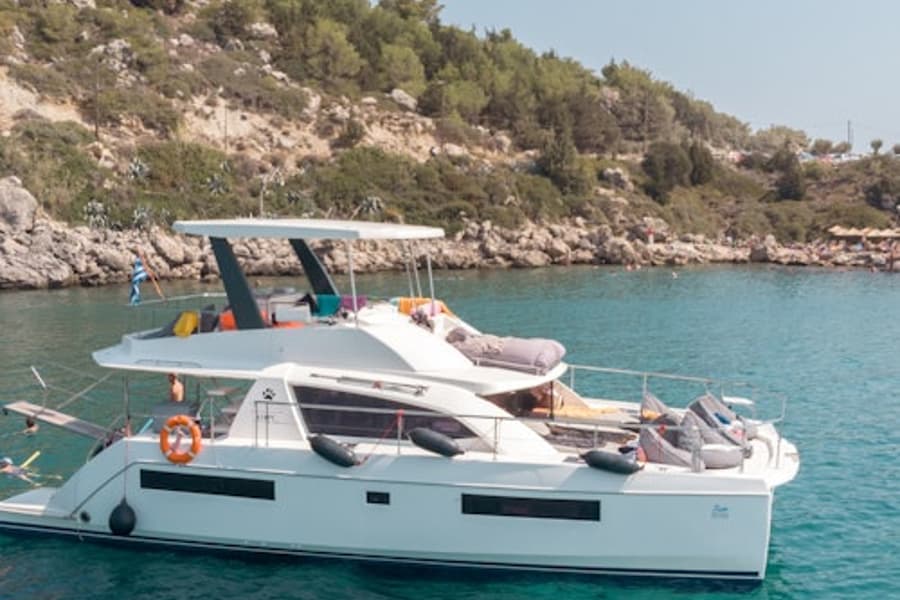 Rhodes: Power Catamaran Day Cruise with Lunch, Rhodes