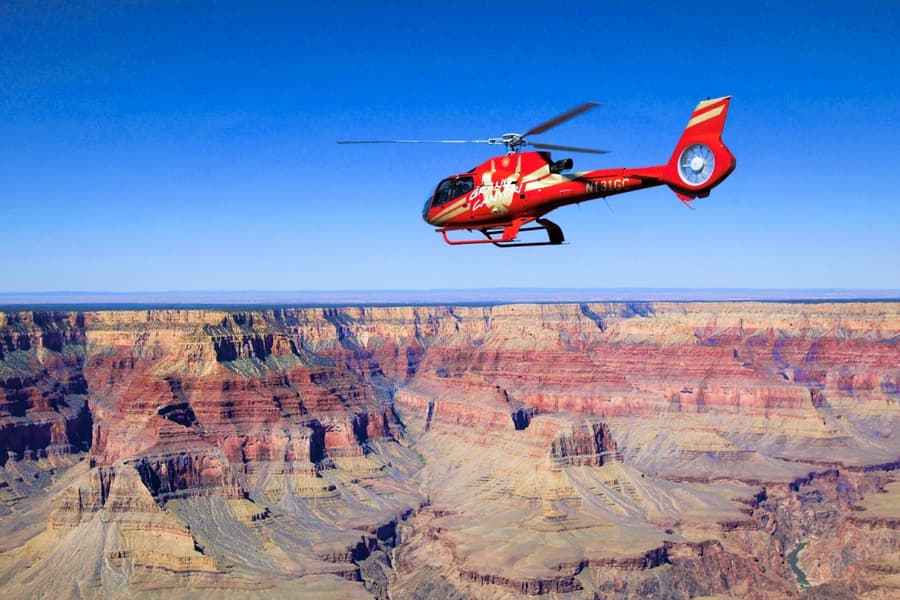 45-min Grand Canyon Nationalpark Helikoptertur med valgfri jeeptur, Las Vegas
