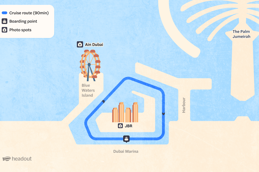 Partindo da Marina de Dubai: Cruzeiro ao Pôr do Sol/Jantar de 1,5 Hora com Bar Aberto, Música ao Vivo e Buffet Internacional, Dubai