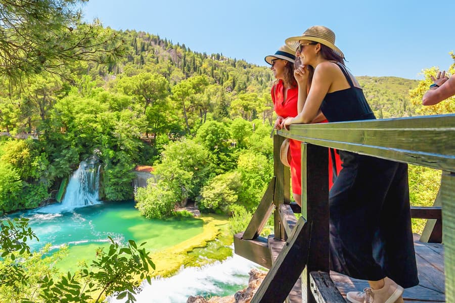 From Split: Full-Day Trip to Krka National Park with Boat Ride & Swimming without Entry Tickets, Split