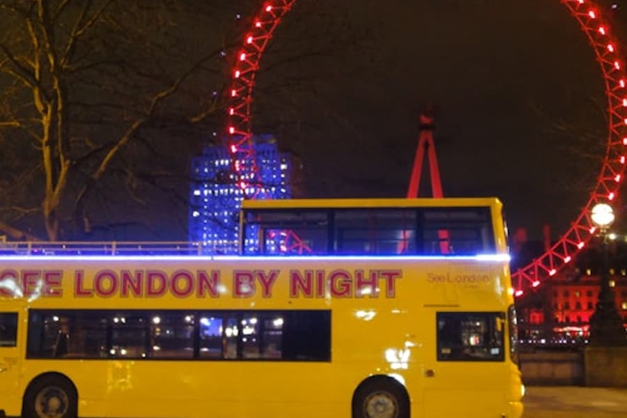 London by Night: Bus Tour with Live Guide tickets at London City Tours