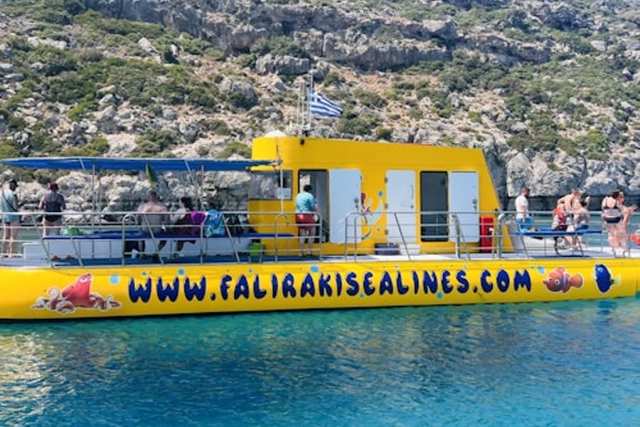 Rhodes: 45' Yellow Semi-Submarine City Cruise, Rhodes