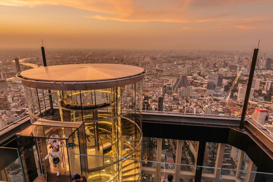Mahanakhon Skywalk Observation Deck: Sunset Entry Ticket, at Mahanakhon Skywalk