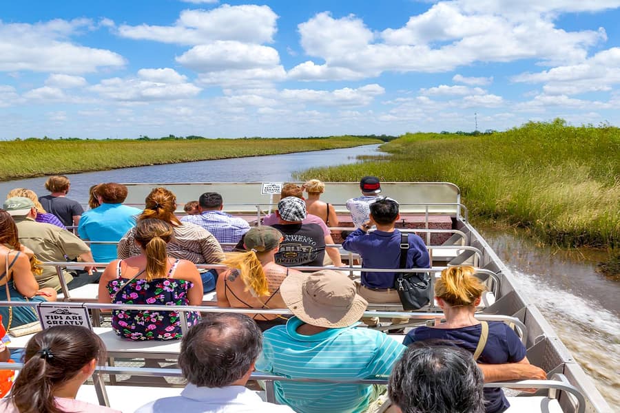 Din Miami: Tur cu barca cu aer la Everglades Safari Park, at Miami, FL, USA, Miami