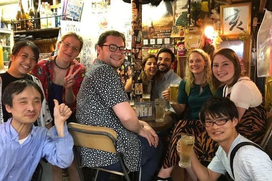 Osaka Bar Hopping Night Walking Tour in Namba (3 bars, 6 tas tickets at Dotombori