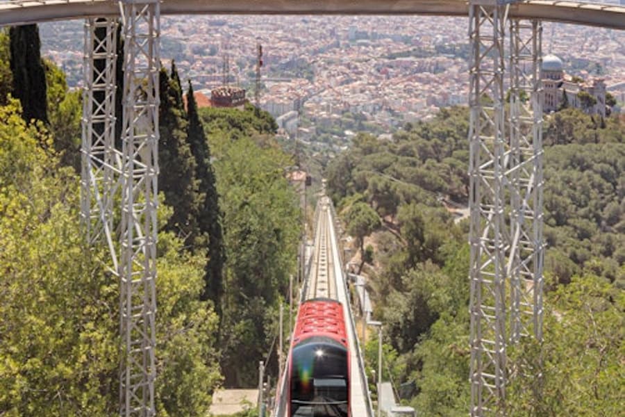 Tibidabo Funicular: Cuca de Llum Roundtrip Ride, at Tibidabo Funicular
