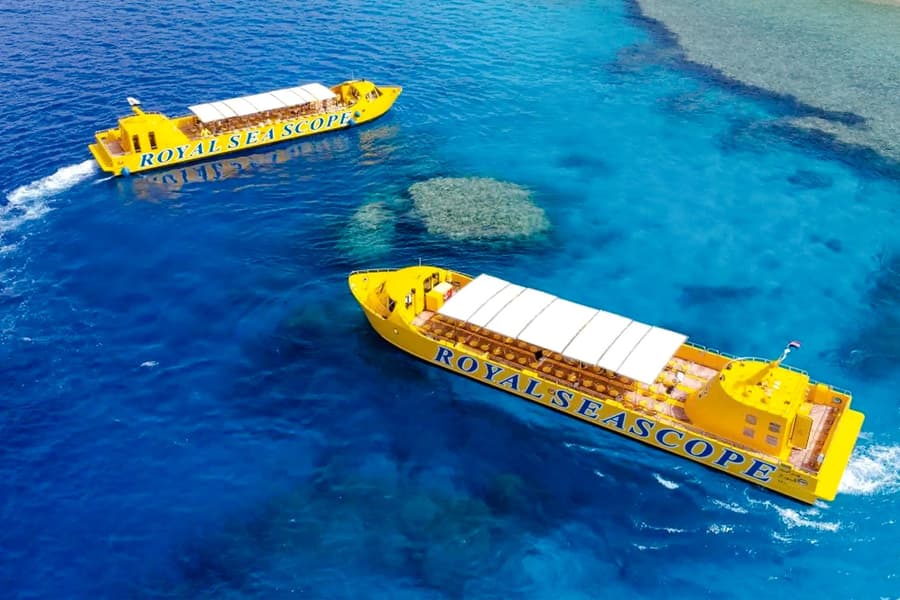 From Hurghada: Royal Seascope Submarine Cruise with Snorkeling & Optional Hotel Transfers, Hurghada