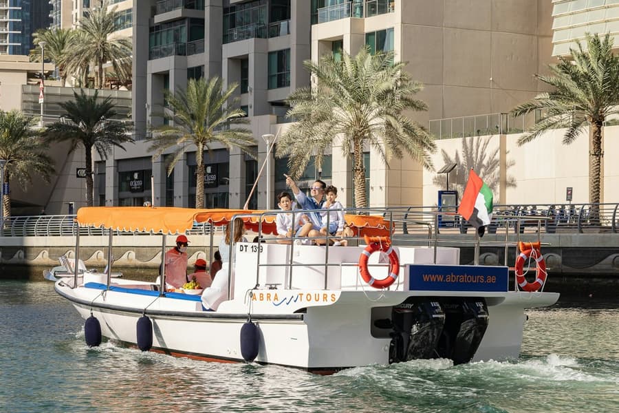 Dubai Marina: 60-Min Sightseeing Boat Tour by Abra Tours, at Dubai Sightseeing Cruises