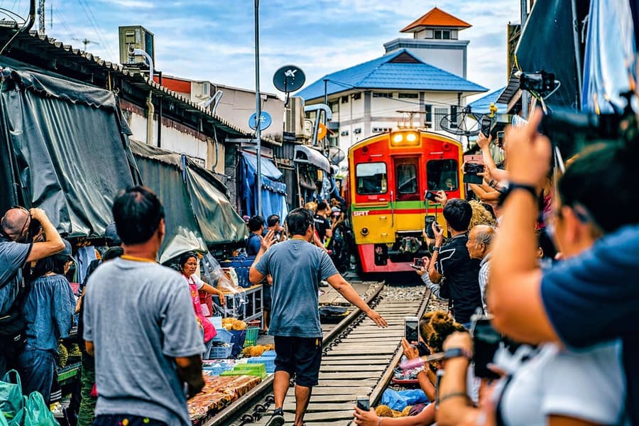 Private Tour: Amphawa Floating Market, Monkey Feeding & Trai, at Amphawa