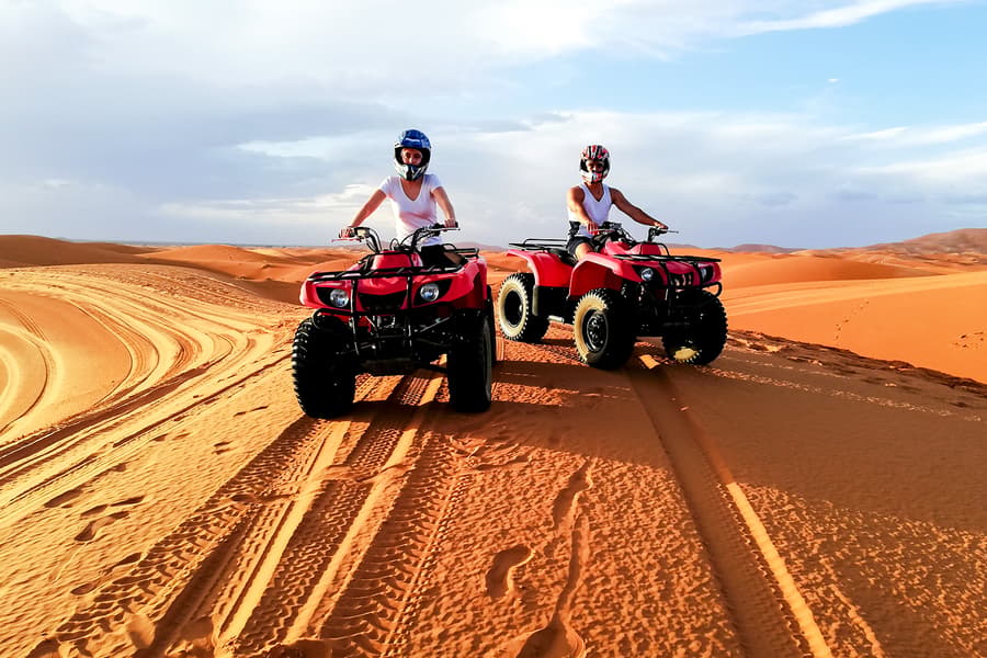 Sunset Desert Tour with Quad Bike, Camel Ride, Dinner Show & Transfers, Marrakesh