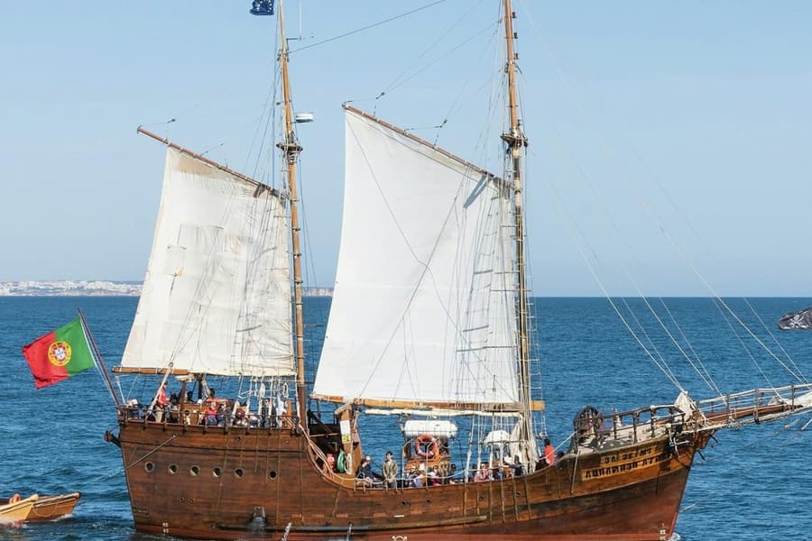 Benagil: Pirate Ship Morning Caves Cruise, at Algarve Boat Tours, Portimao