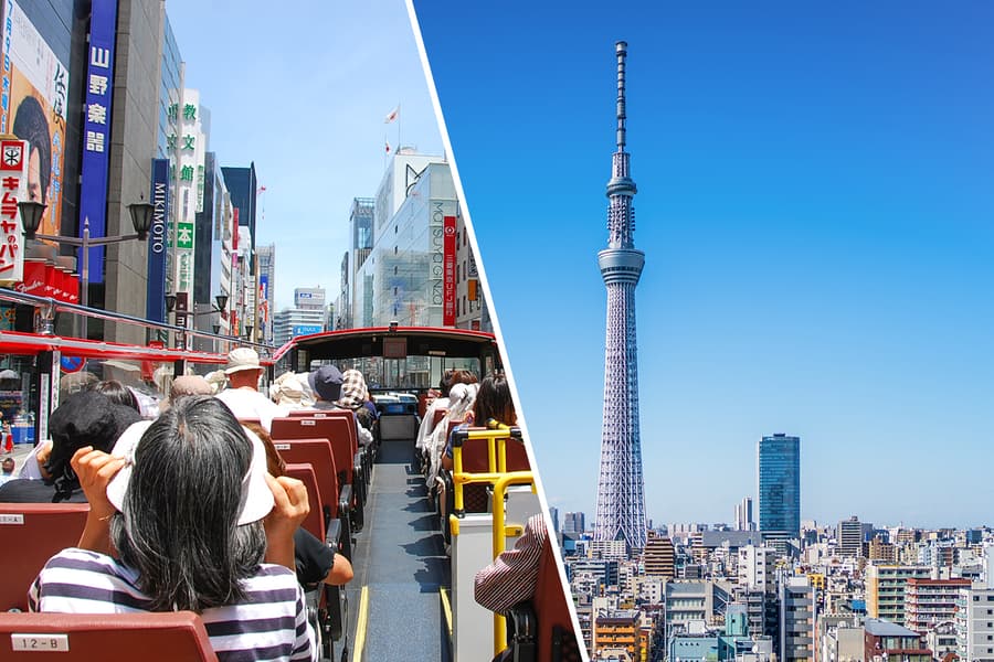 Pakej Kombo: Lawatan Bas Hop-On Hop-Off Tokyo + Tiket TOKYO SKYTREE, Tokyo