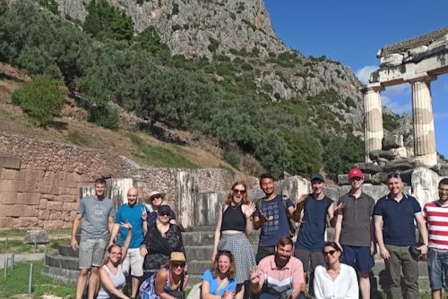 Delphi: Full-Day VR Audio Guided Tour from Athens, at Delphi Day Trips from Athens