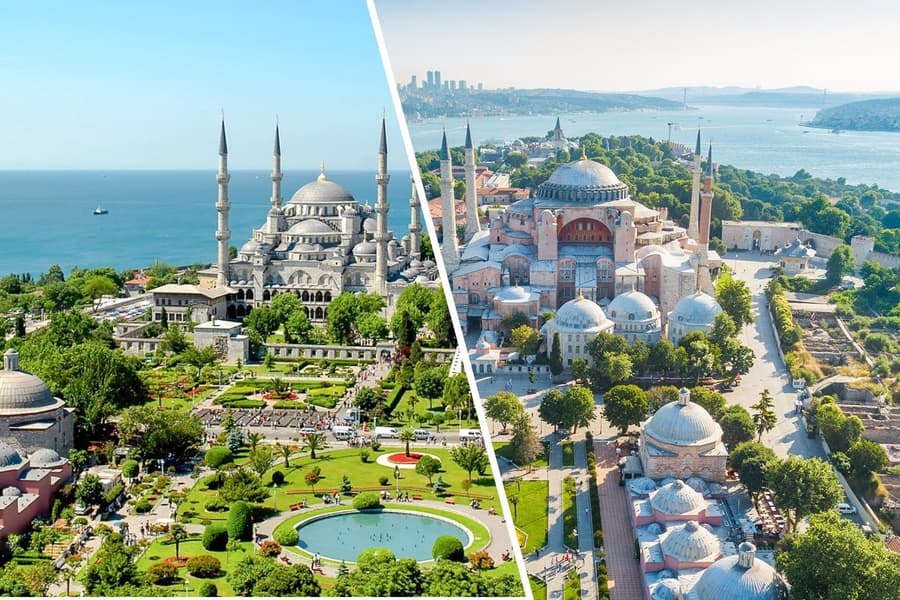 Tour guidato della Moschea Blu e Santa Sofia con biglietti, Istanbul