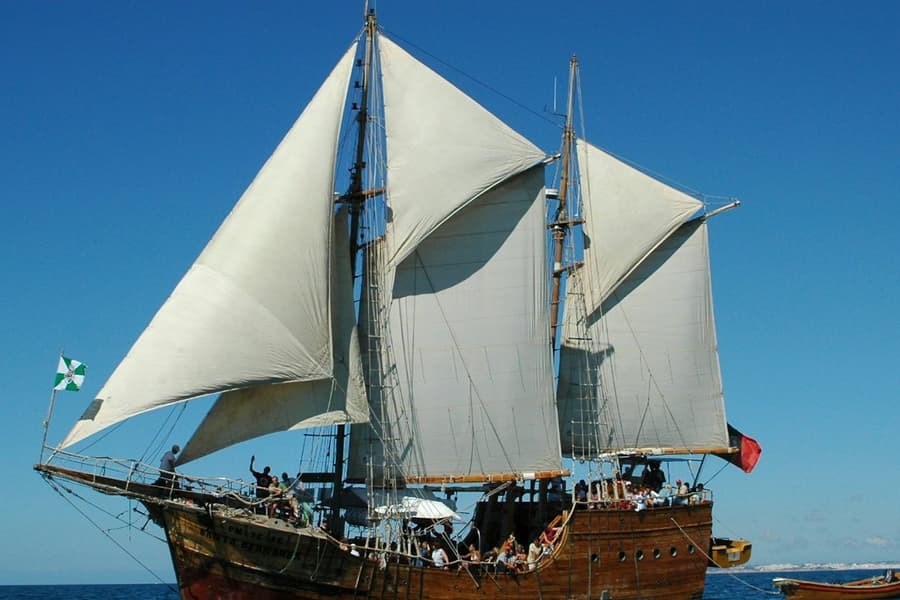 Lagos: Pirate Ship Afternoon Caves Cruise, at Algarve Boat Tours, Portimao