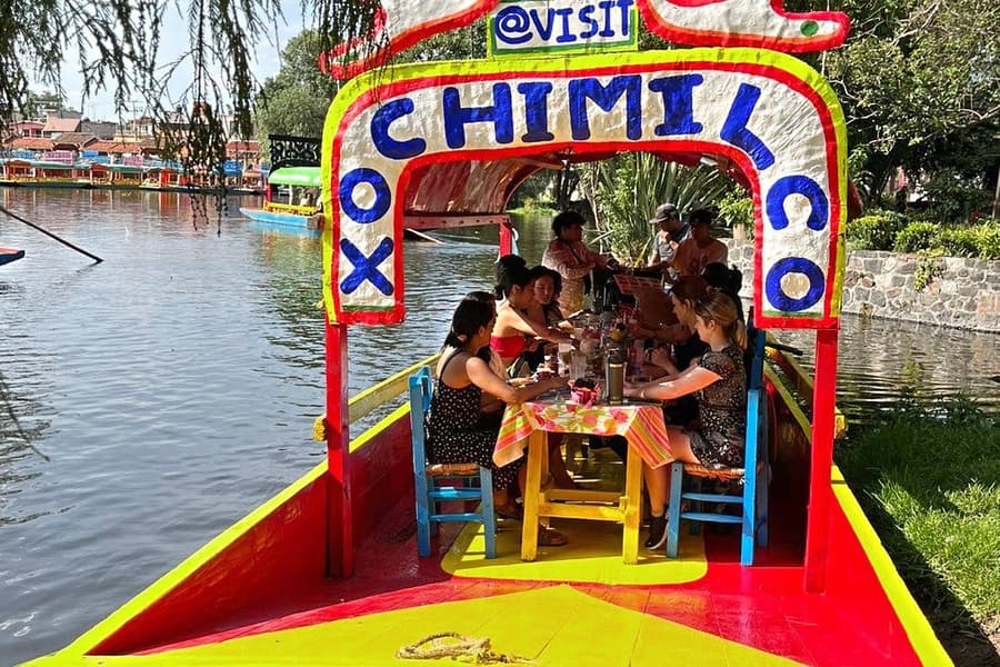 Xochimilco Boat Tour with Mexican Tacos, Unlimited Drinks & Games, Mexico City