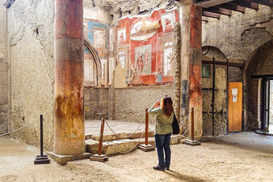 From Naples: Mount Vesuvius & Herculaneum or Pompeii Day Trip, at Naples
