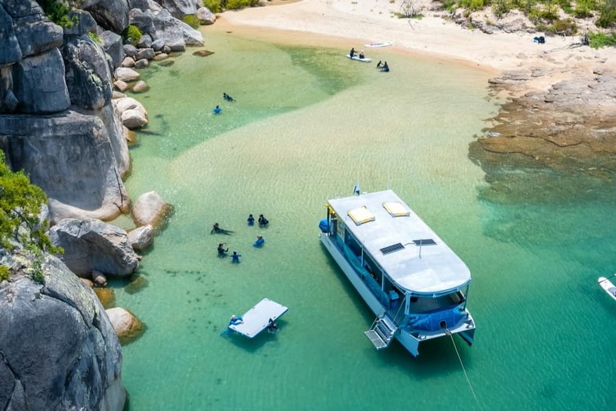 Magnetic Island: Boat Tour + Guided Snorkelling + Optional Return Ferry, at Magnetic Island Cruises & Boat Tours, Townsville
