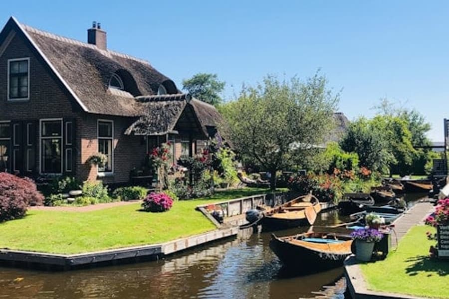 Zaanse Schans & Giethoorn: Small-Group Tour + Hotel Pickup + Boat Cruise, at Giethoorn Daytrips from Amsterdam, Amsterdam