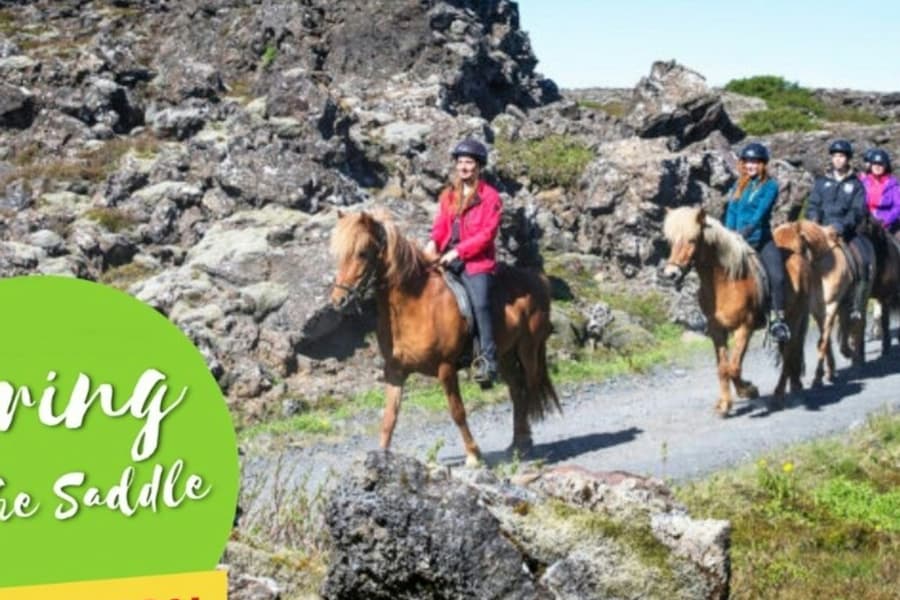 Horseback Riding with Icelandic Horses through the Lava Fields of Hafnarfjörður tickets at Iceland Adventure Tours