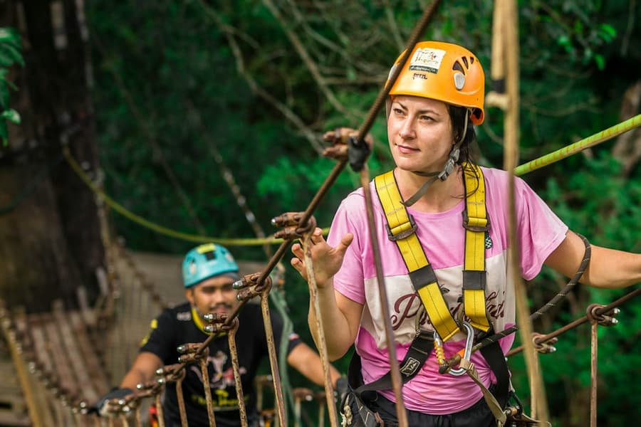 Phuket: Hanuman World Zipline with Hotel Transfer, at Hanuman World, Tambon Chalong
