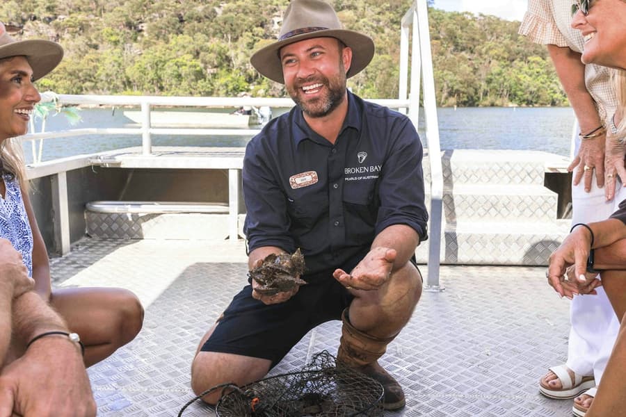 Broken Bay Pearl Farm: Guided Tour + River Cruise + Optional Transfer, at Broken Bay Pearl Farm, Mooney Mooney