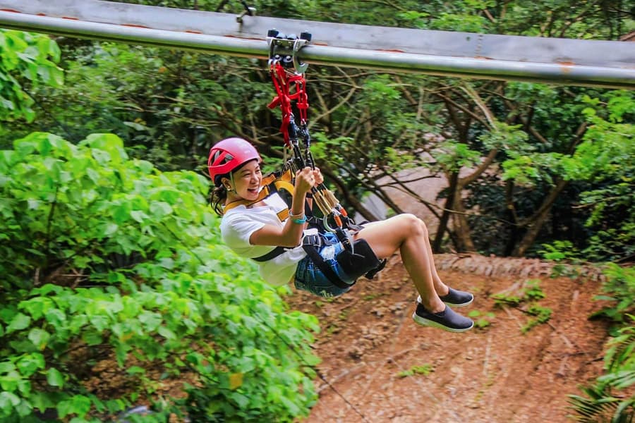 Hanuman World A+ Combo: 32 Zipline Platforms + Roller Zipline + Sky Walk + Meal with Round-Trip Transfers, Phuket