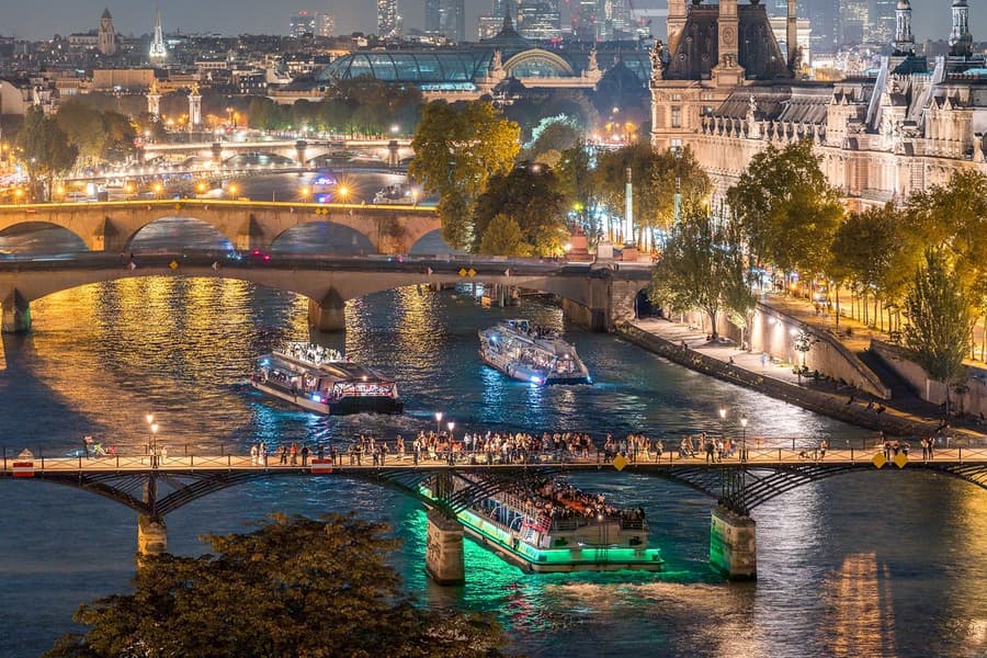 Bateaux Mouches® Seine River Dinner Cruise with Live Music & French Menu, at Bateaux-Mouches