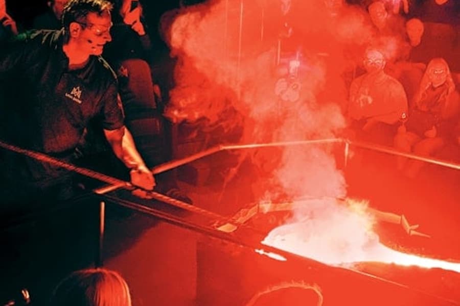 Isländsk Lavashow Vik, at Lava Show, Vik
