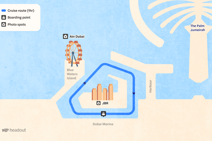 From Dubai Marina: 1-Hour Sightseeing Yacht Cruise with Panoramic Views, Dubai